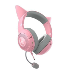 Auricular Razer Kraken Kitty V2 USB w/RGB Chroma Kitty Ears Quartz Edition