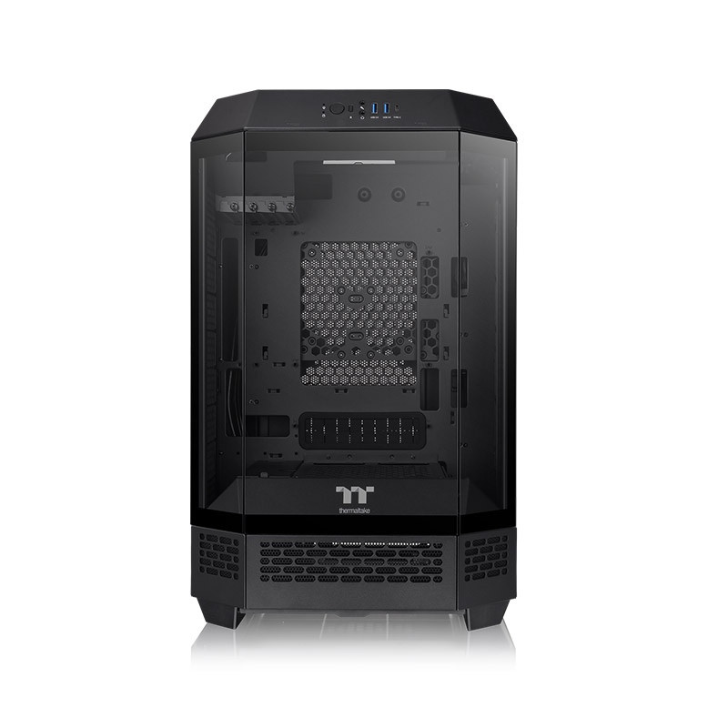 Gabinete TT The Tower 300 Mid-Tower TG x3 Fan x2 Black