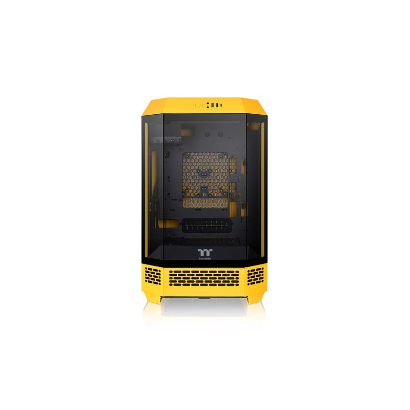 Gabinete TT The Tower 300 Mid-Tower TG x3 Fan x2 Bumblebee