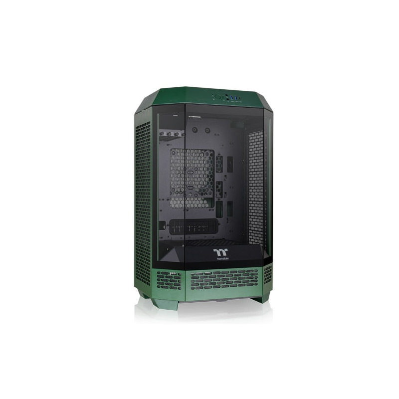 Gabinete TT The Tower 300 Mid-Tower TG x3 Fan x2 Racing Green