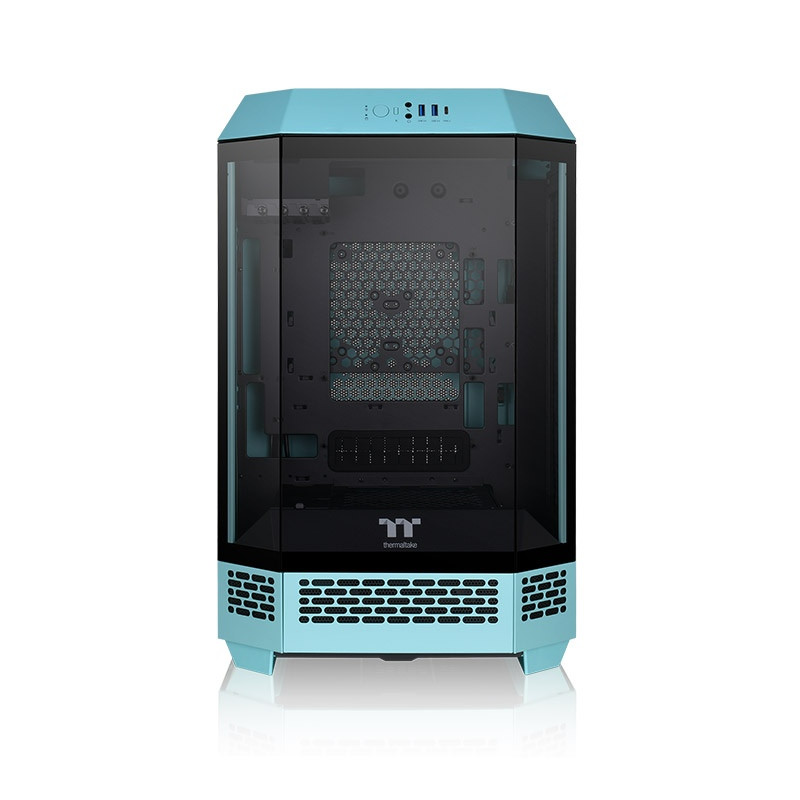 Gabinete TT The Tower 300 Mid-Tower TG x3 Fan x2 Turquoise