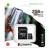 MEMORIA Micro SD KINGSTON 256GB c/Adap Clase 10 UHS-I (U1) 100MB/s Canvas Plus