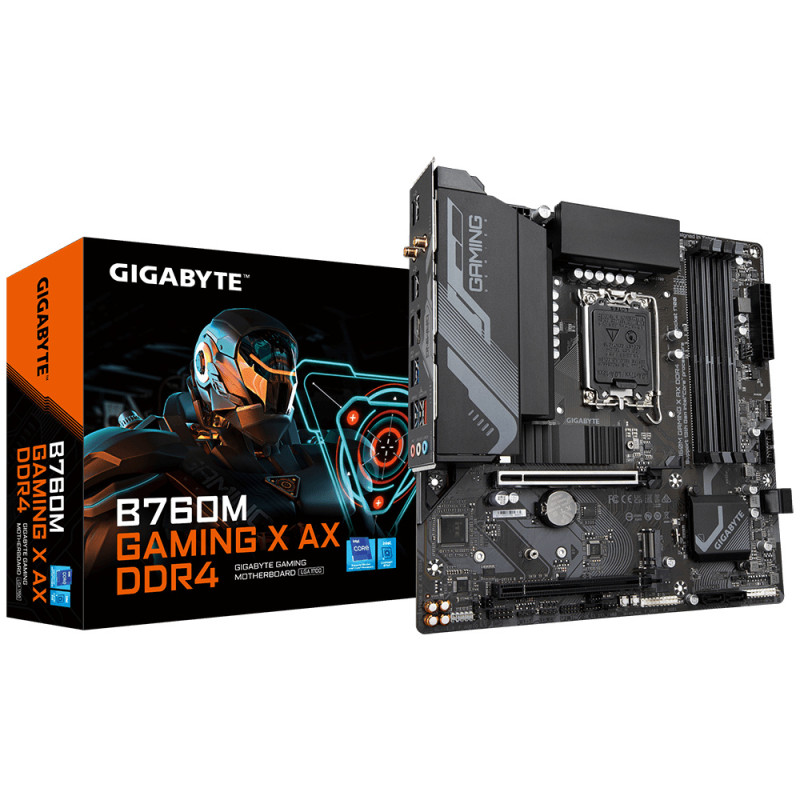 MOTHERBOARD GIGABYTE S1700 B760M GAMING X AX DDR4 BOX M-ATX