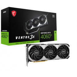 PLACA DE VIDEO 8GB RTX 4060 TI MSI VENTUS 3X BLACK OC