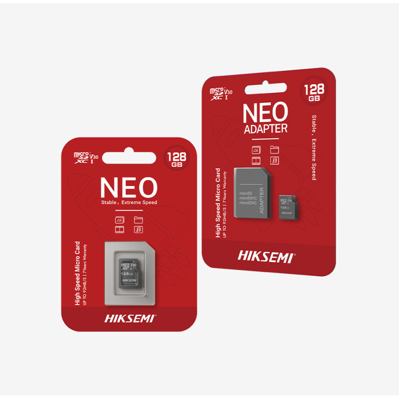 TARJETA MICROSD HIKSEMI 128GB NEO C/ADAP para camaras videovigilancia