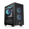 Gabinete thermaltake H16 Micro Tower TG Fan ARGB x3 Black c/Fuente 650W 80 Plus Bronze