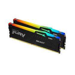 MEMORIA 64GB (2x32GB) DDR5 5600 Mhz KINGSTON FURY Beast Black RGB