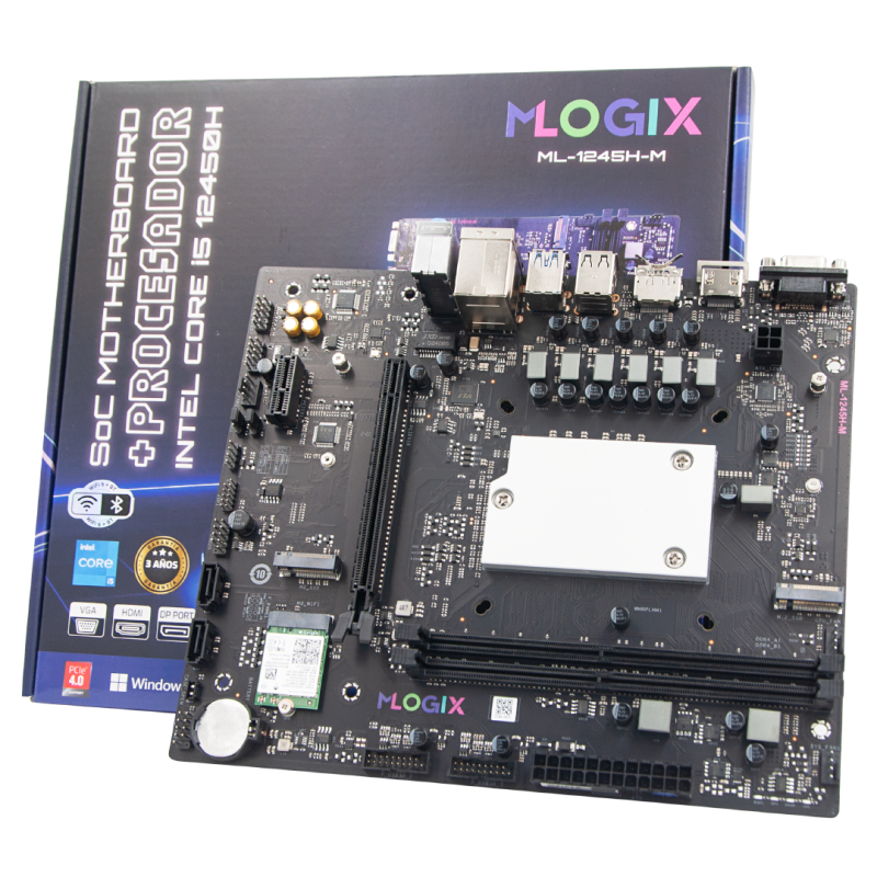 MOTHERBOARD MLOGIX + MICRO INTEL CORE I5-12450H M-ATX BOX