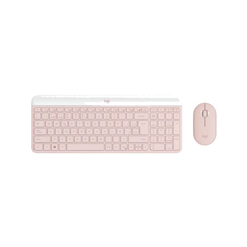 TECLADO Y MOUSE SLIM WIRELESS LOGITECH MK470 ROSE 920-011312