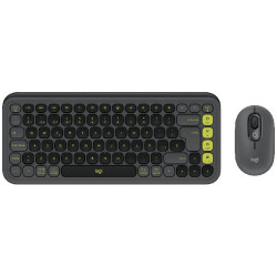 COMBO WIERELESS TECLADO Y MOUSE LOGITECH POP ICON GRAFITO 920-013052