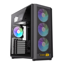 GABINETE GAMER GAMEMAX F46 BK 4*FAN ARGB ATX