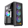 GABINETE GAMER GAMEMAX F46 BK 4*FAN ARGB ATX