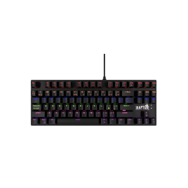 TECLADO RAPTOR FIRECLAW M87 MECANICO RETROILUMINADO SWITCH RED OUTEMU