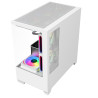 GABINETE RAPTOR THUNDER STRIKE TG X2 MID-TOWER RGB FAN X1 WHITE