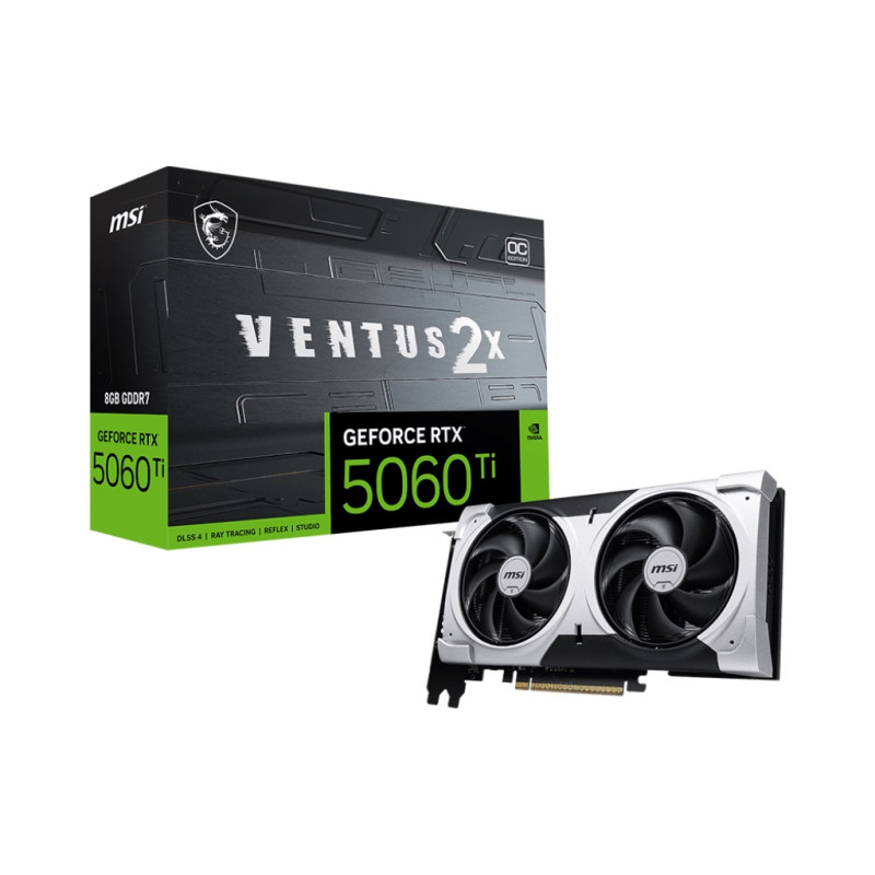 PLACA DE VIDEO VGA MSI GEFORCE RTX 5060 TI VENTUS 2X OC PLUS 8G