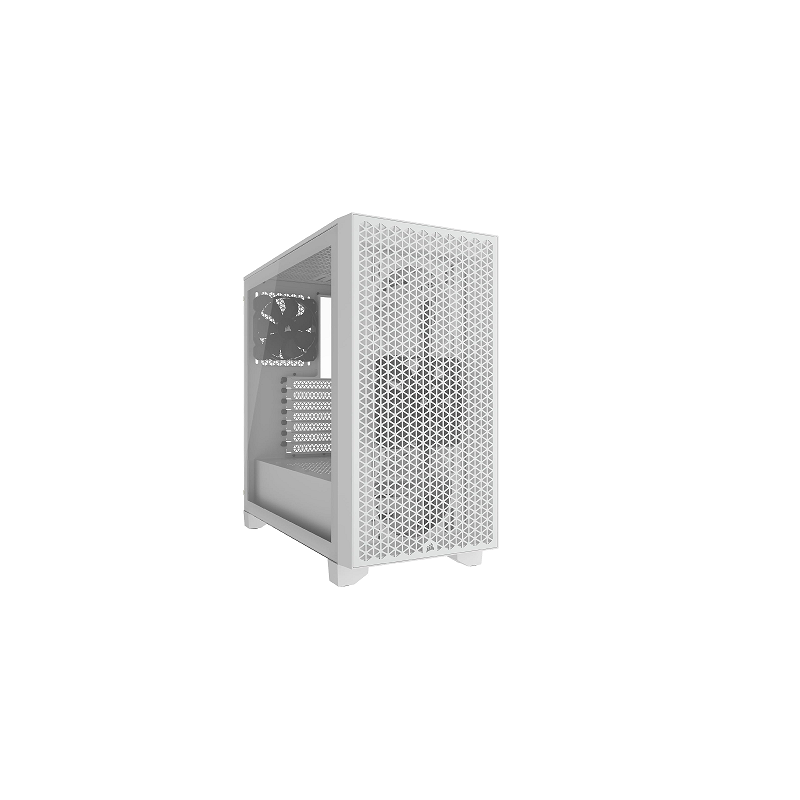 Gabinete Corsair 3000D Airflow Mid-Tower TG Fan x2 White