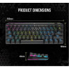 Teclado Corsair K70 PRO Mini Wireless RGB 60 Mecanico Cherry MX Black PBT