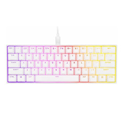Teclado Corsair K65 RGB Mini 60% Mecanico Cherry MX Speed White
