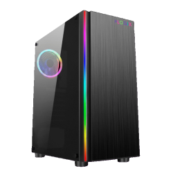 GABINETE MLOGIX FIGHTER SIN FUENTE RGB FAN