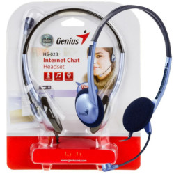 AURICULAR C/MICROFONO GENIUS HS-02B CONTROL VOLUMEN + SINGLE JACK