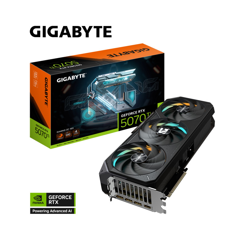 Placa de video Gigabyte RTX 5070 TI Gaming OC 16G