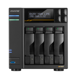 Servidor de almacenamiento Asustor NAS Tower Lockerstor 4 Gen 3 AS6804T 4X3.5/2.5