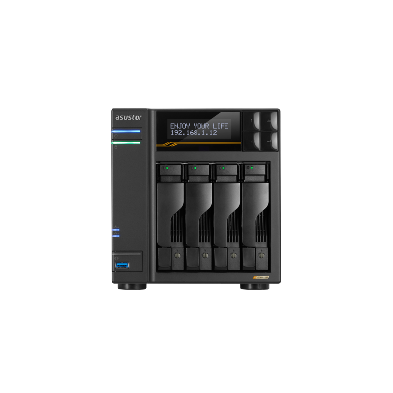 Servidor de almacenamiento Asustor NAS Tower Lockerstor 4 Gen 3 AS6804T 4X3.5/2.5