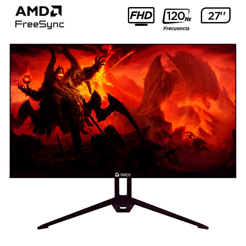 Monitor Teros TE-2713S Gaming 27" Plano IPS FHD (1920 x 1080) 120Hz 1ms Ficha USA