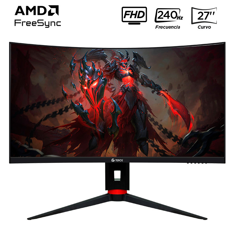 Monitor Teros TE-2764G Gaming 27" Curvo VA FHD (1920 x 1080) 240Hz 1ms Ficha USA