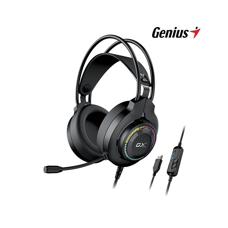 AURICULARES + MICROFONO GAMING HS-GX580U BLACK USB