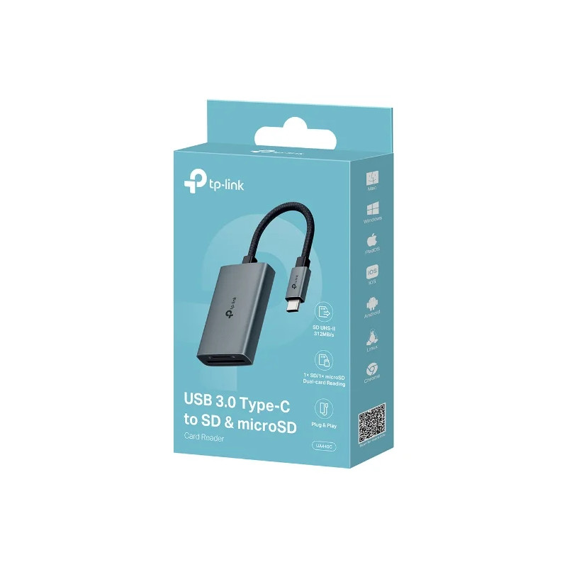 LECTOR DE MEMO TP-LINK UA440C USB-C A SD/ MICRSD