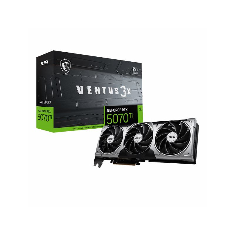 PLACA DE VIDEO VGA MSI GEFORCE RTX 5070 TI VENTUS 3X OC 16G