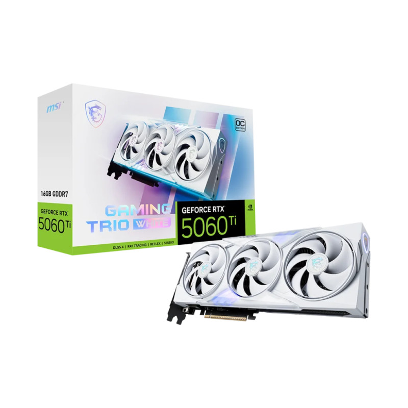 PLACA DE VIDEO 16GB RTX 5060 TI MSI GAMING TRIO OC WHITE