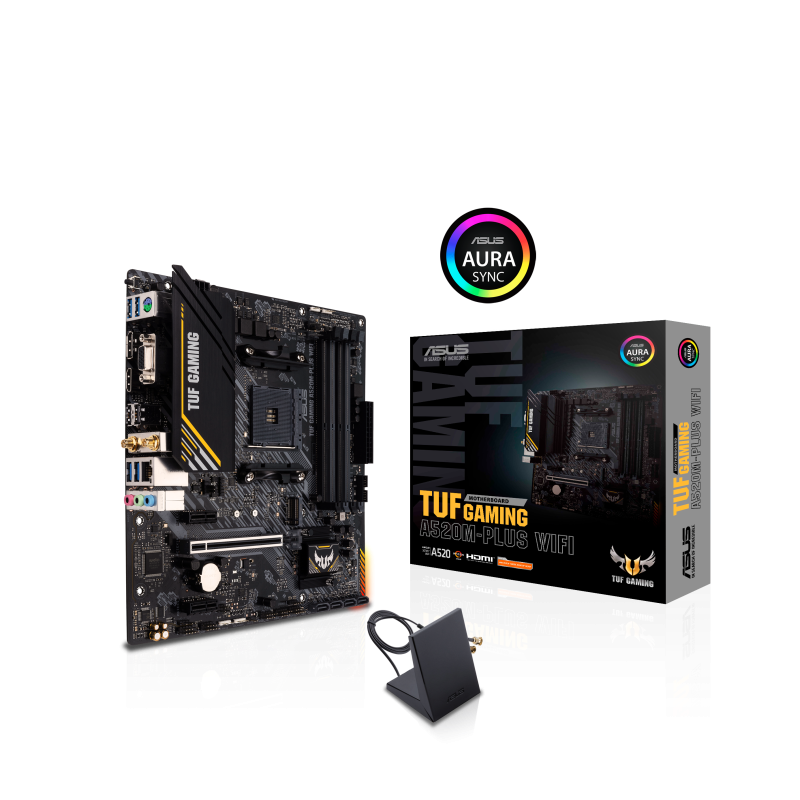 MOTHERBOARD ASUS TUF GAMING A520M-PLUS WIFI AM4 DDR4
