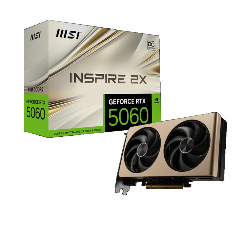 PLACA DE VIDEO VGA MSI GeForce RTX 5060 INSPIRE 2X OC 8G