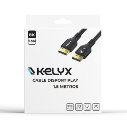 CABLE KELYX DISPLAY PORT 1.4 4K A 120HZ / 8K 60HZ 48GBPS 1.5 MT