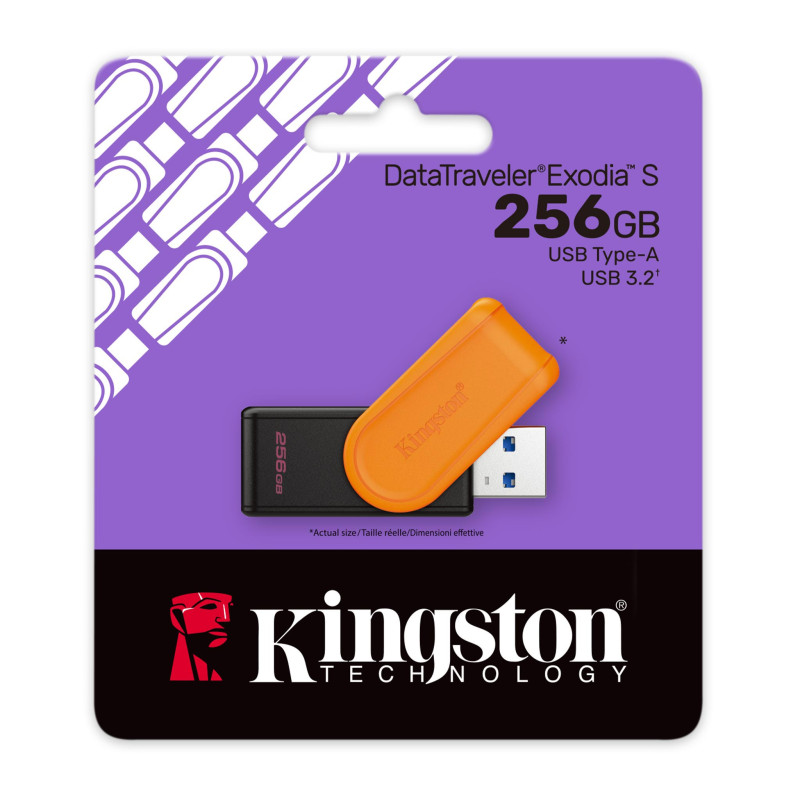 PENDRIVE KINGSTON DATA TRAVELER EXODIA S 256GB 3.2