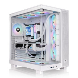 GABINETE THERMALTAKE VIEW 380 XL TG ARGB WHITE 4*FAN