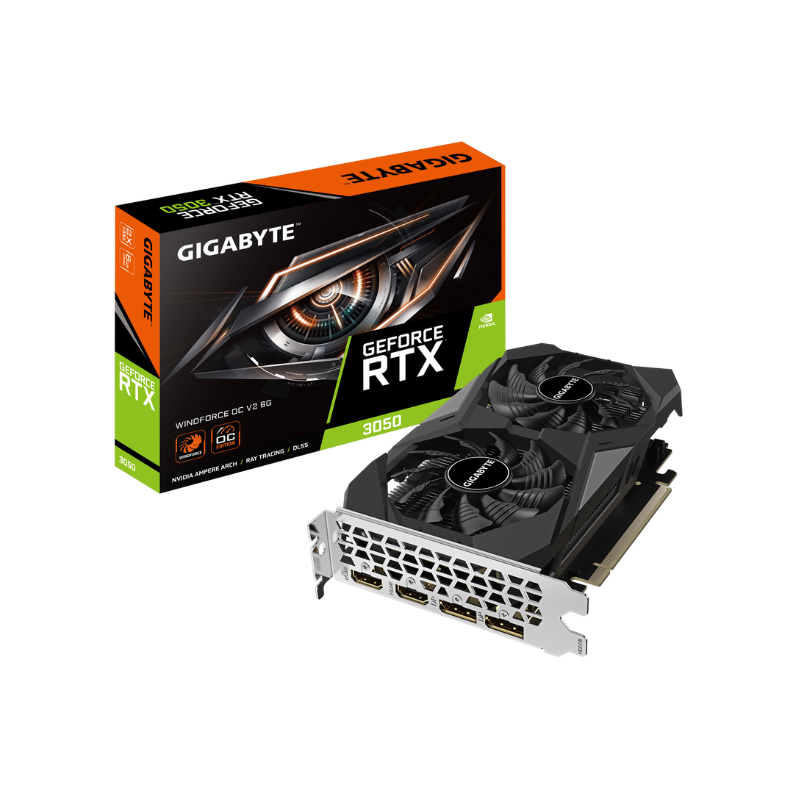 PLACA DE VIDEO VGA GIGABYTE GEFORCE RTX 3050 WINDFORCE OC V2 6G