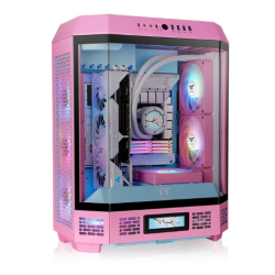 Gabinete TT The Tower 600 Mid-Tower TG x3 Fan x2 Bubble Pink