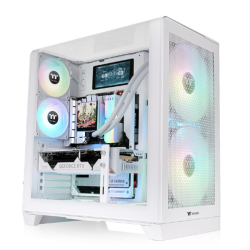 GABINETE THERMALTAKE VIEW 390 AIR MID-TG CURVO FAN X2 WHITE