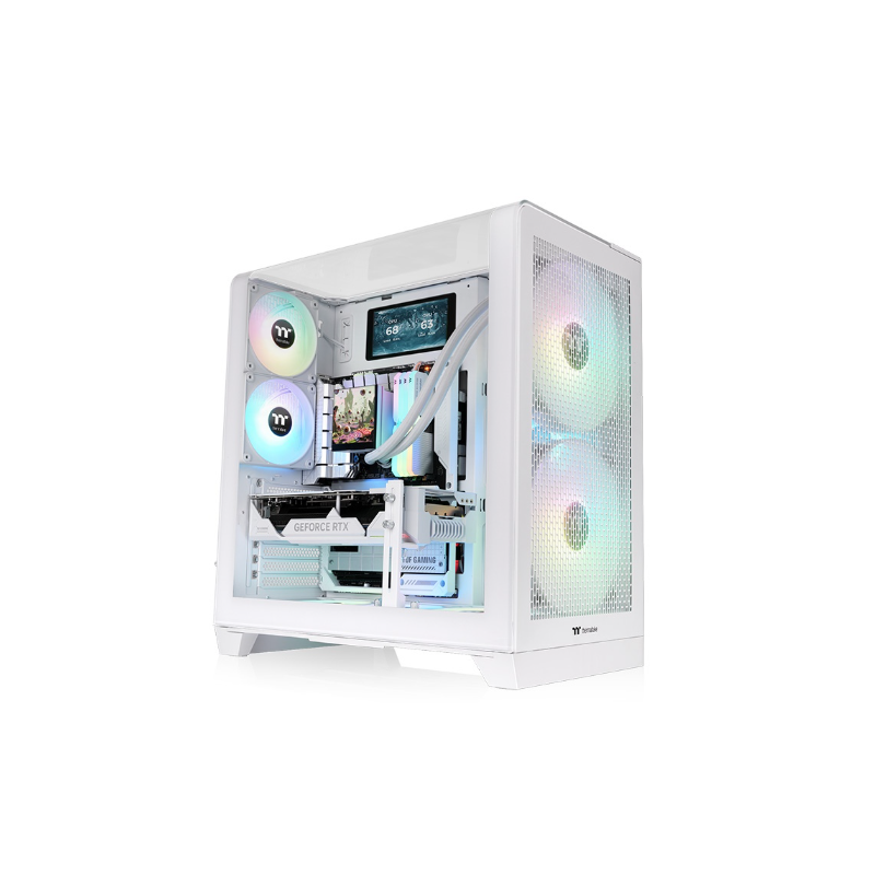 GABINETE THERMALTAKE VIEW 390 AIR MID-TG CURVO FAN X2 WHITE
