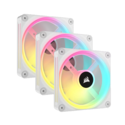 COOLER  FAN CORSAIR ICUE LINK QX120 RGB 120MM MAGNETIC DOME WHITE PACK X3