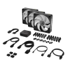 COOLER  FAN CORSAIR ICUE LINK RX120 MAX RGB 120MM BLACK PACK X3