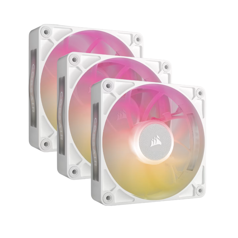 COOLER  FAN CORSAIR ICUE LINK RX120 MAX RGB 120MM WHITE PACK X3