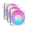 COOLER  FAN CORSAIR ICUE LINK RX120 RGB 120MM WHITE PACK X3