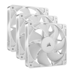 COOLER  FAN CORSAIR RS120 120MM PWM 25MM FAN WHITE PACK X3