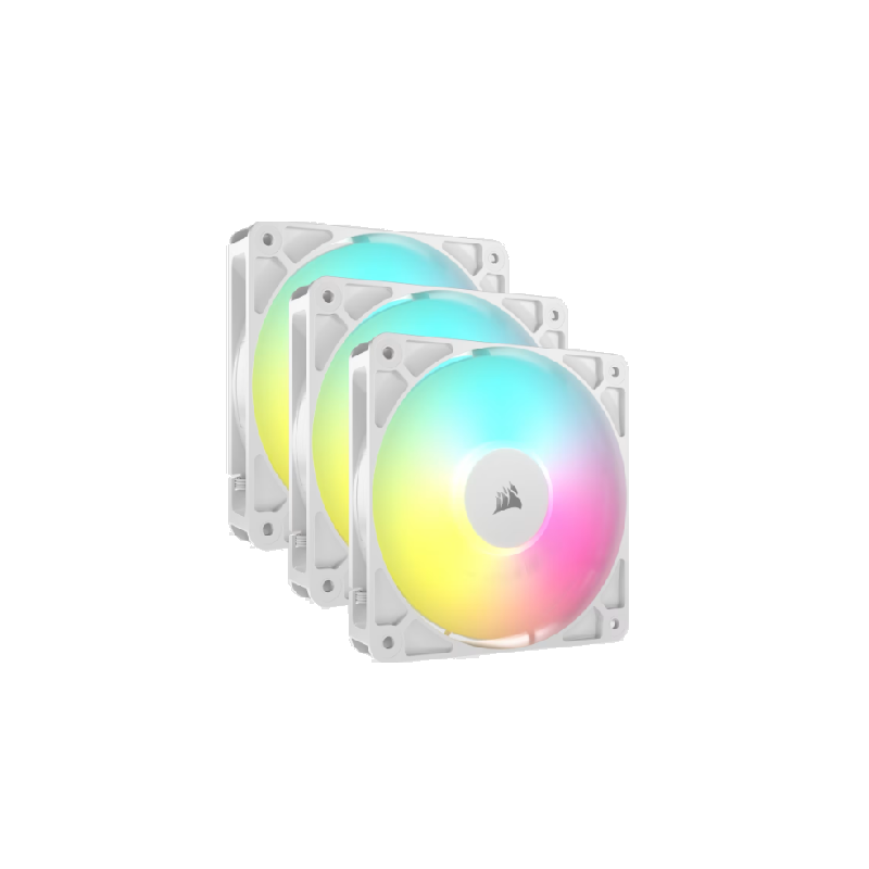 COOLER  FAN CORSAIR RS120 ARGB 120MM WHITE PACK X3