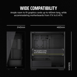 Gabinete Corsair 3500X Mid-Tower TG Black FAN ARGB X3