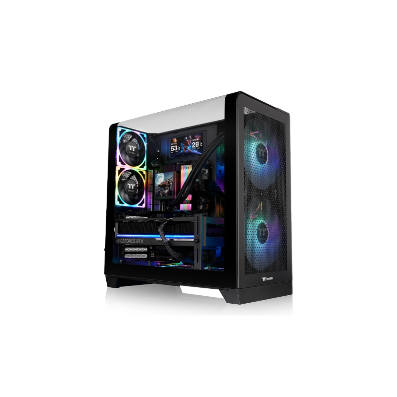 GABINETE THERMALTAKE VIEW 390 AIR MID- TG CURVO FAN X2 BLACK